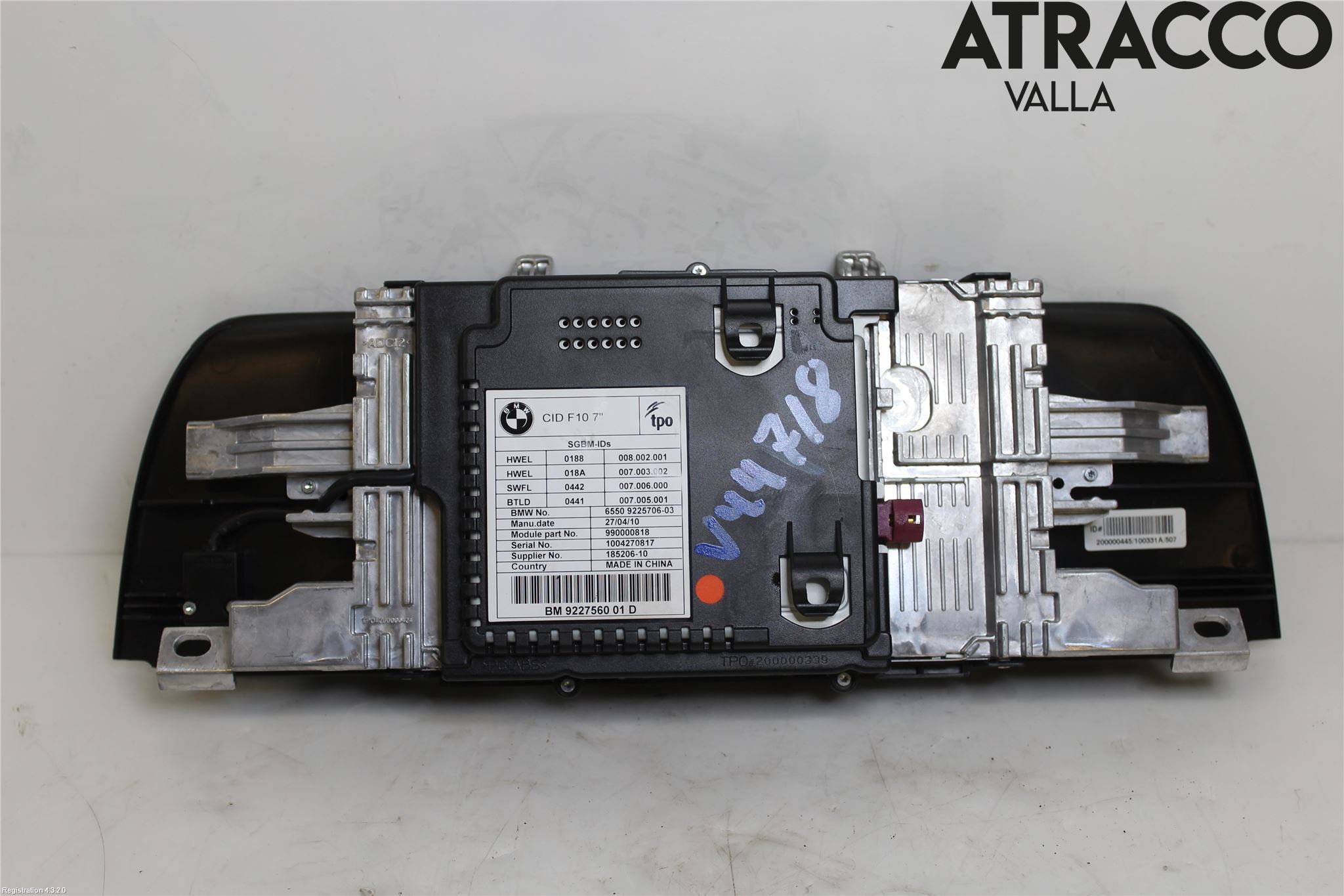 BMW 5 F10/F11/F18 09-17 Multifunktionsdisplay