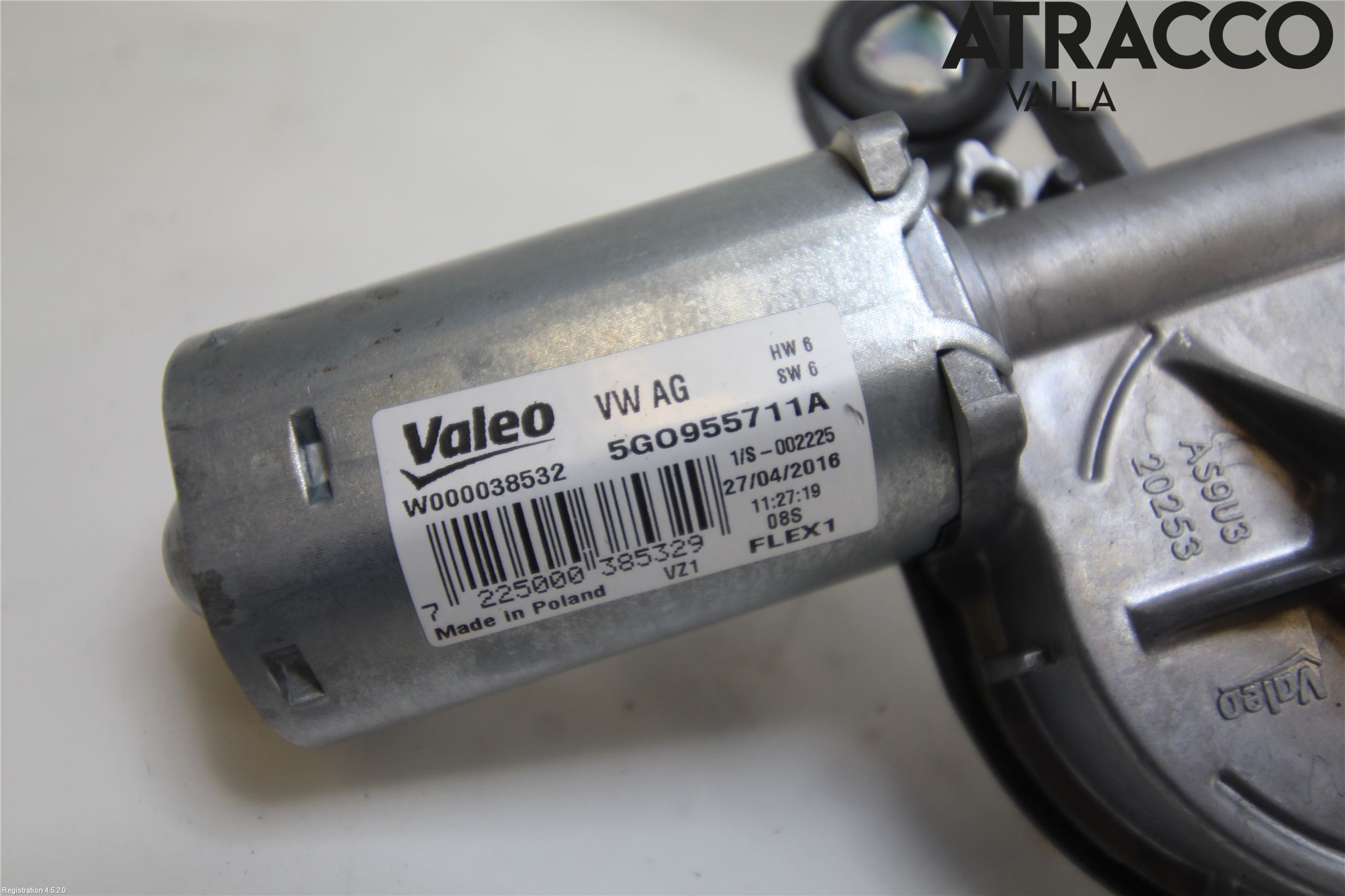 Volkswagen VW GOLF / E-GOLF VII 13-20 Torkarmotor Baklucka