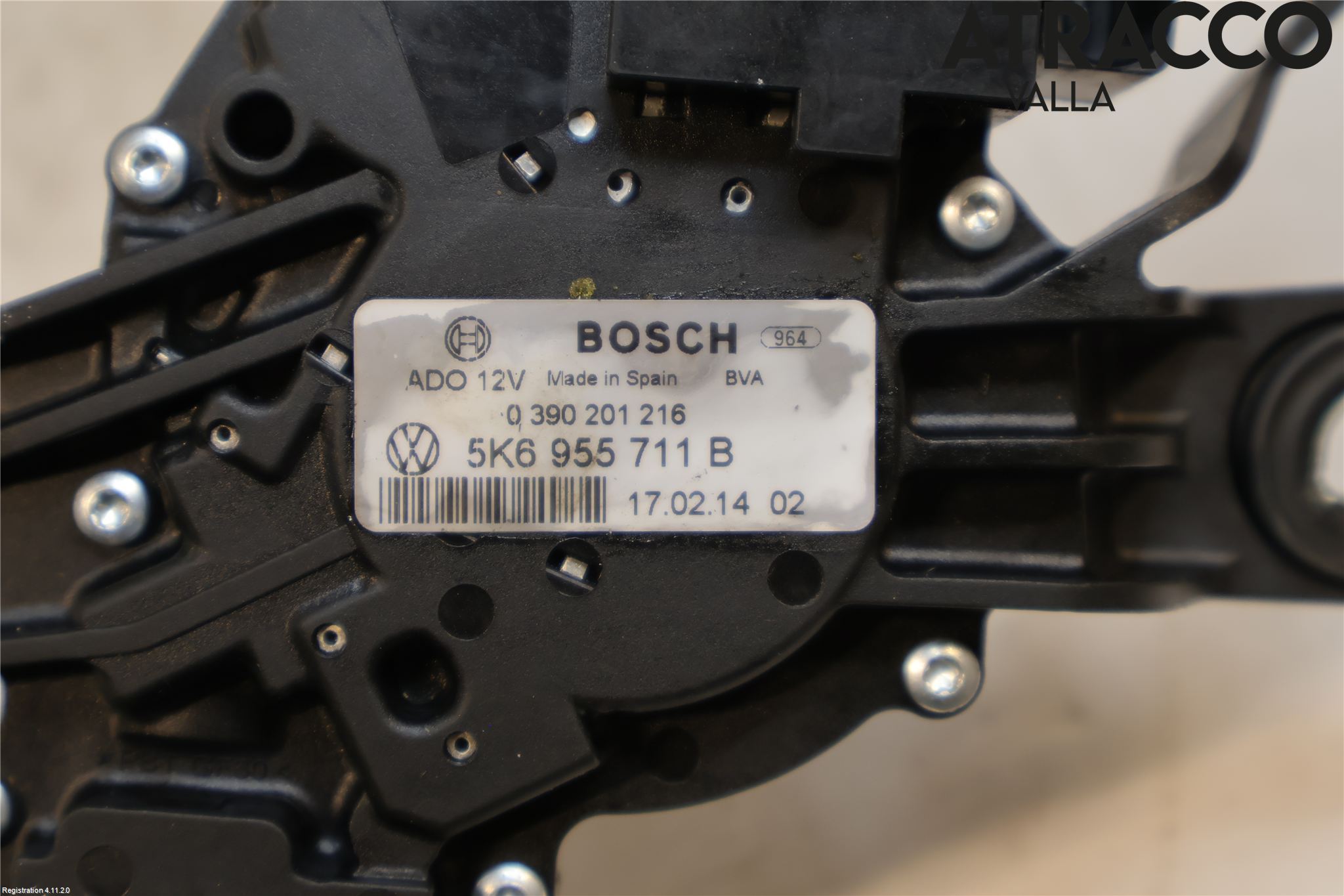 Volkswagen VW POLO 10-17 Torkarmotor Baklucka