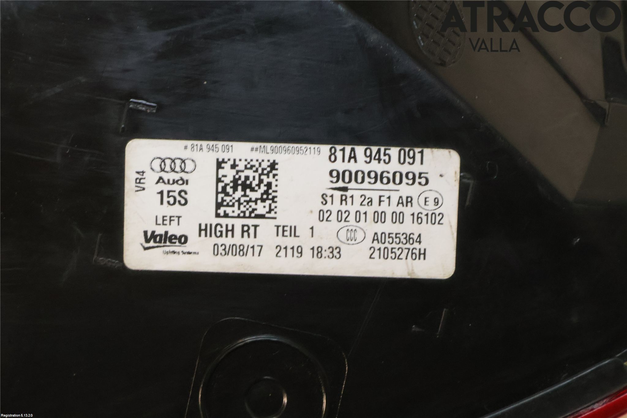 Audi Q2/SQ2 17- Bakljus Vänster
