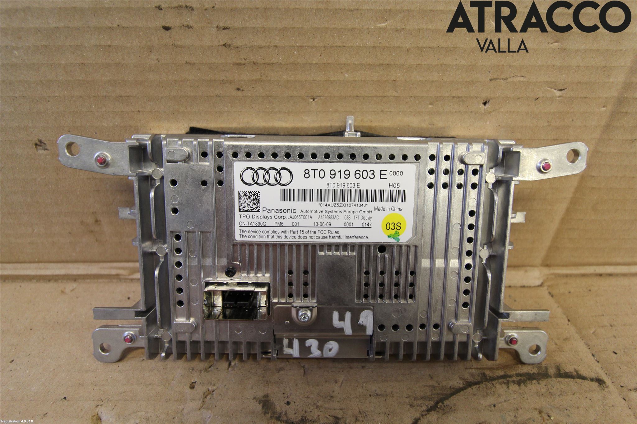 Audi A4/S4 08-11 Multifunktionsdisplay