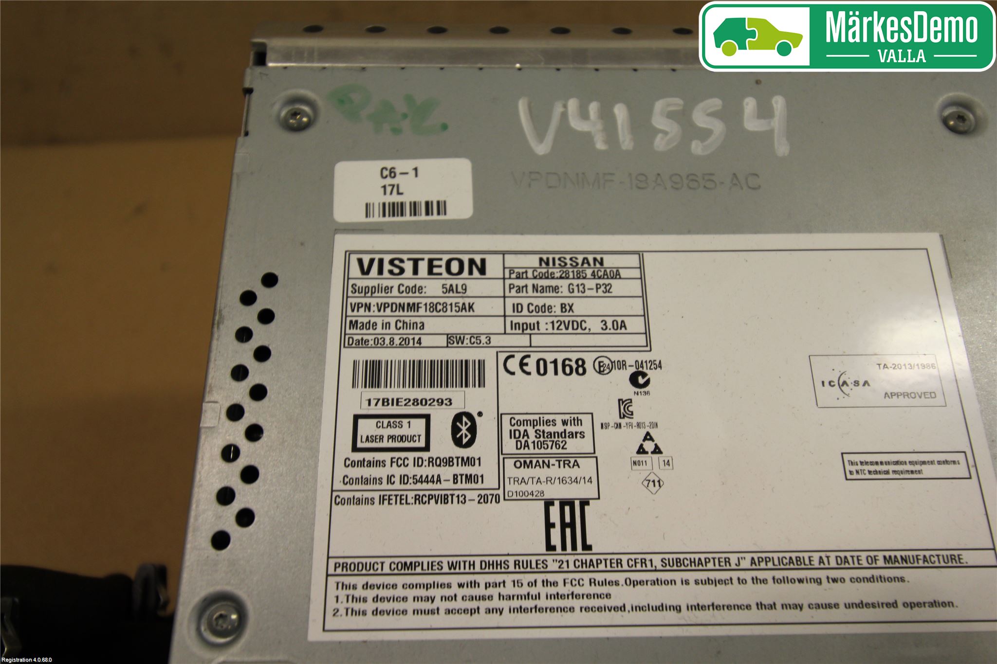 Nissan QASHQAI 14-17 Cd Radio - Multimediapanel