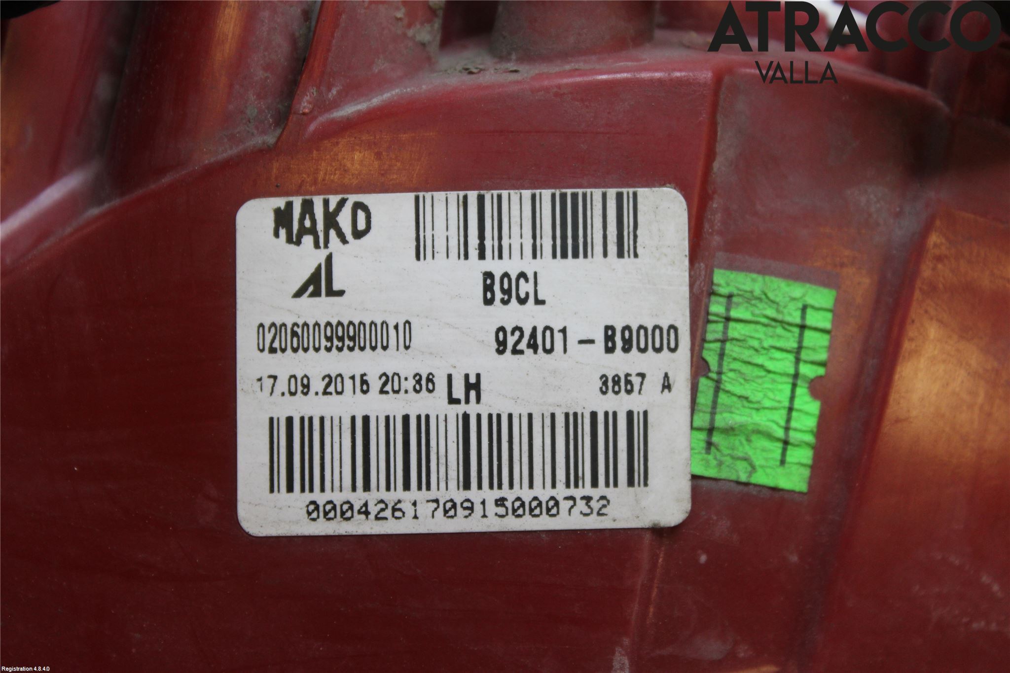 Hyundai i10 BA 14-16 Bakljus Vänster