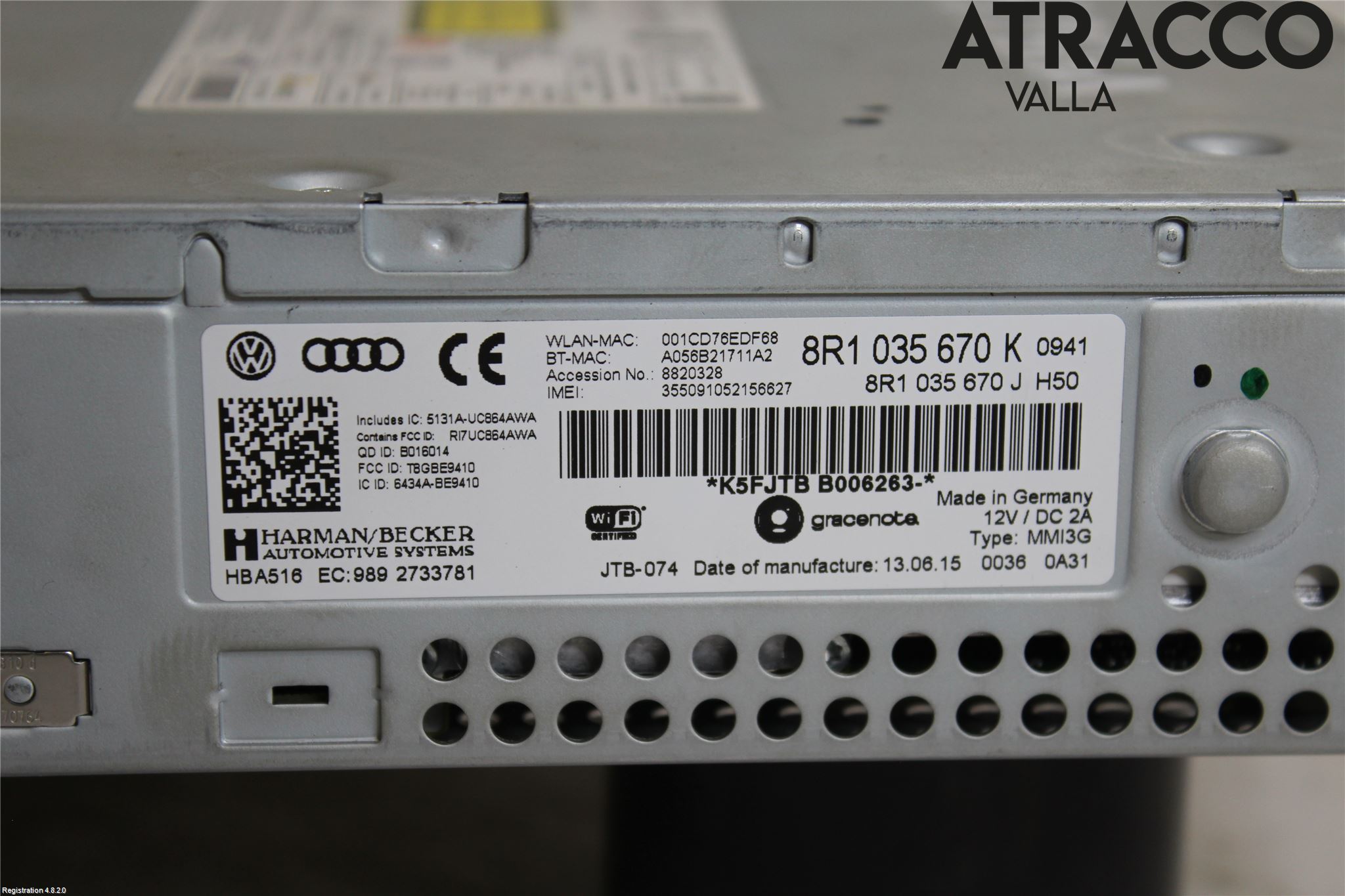 Audi A4 12-15 Cd Radio - Multimediapanel