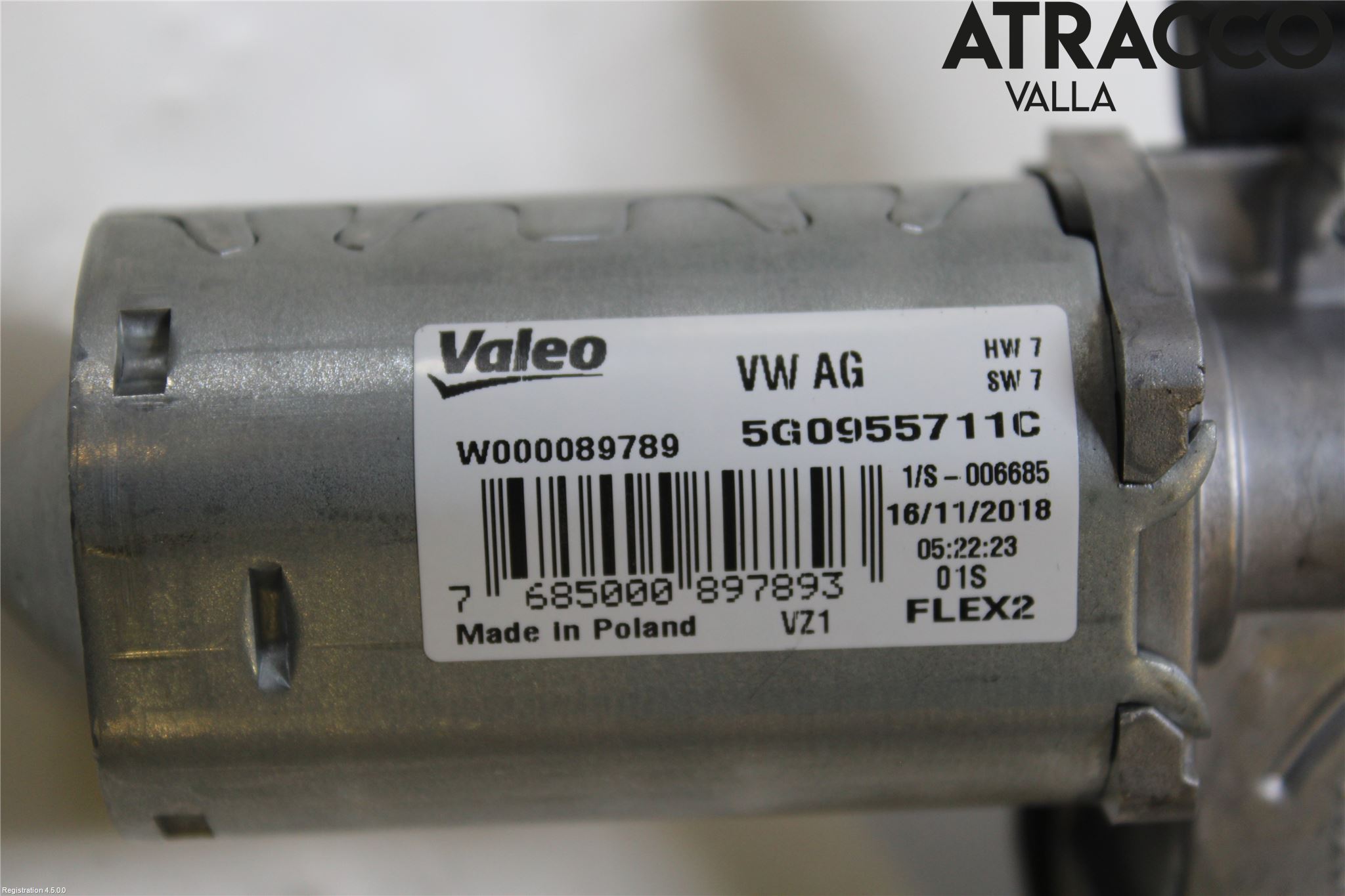 Volkswagen VW PASSAT 15-19 Torkarmotor Baklucka