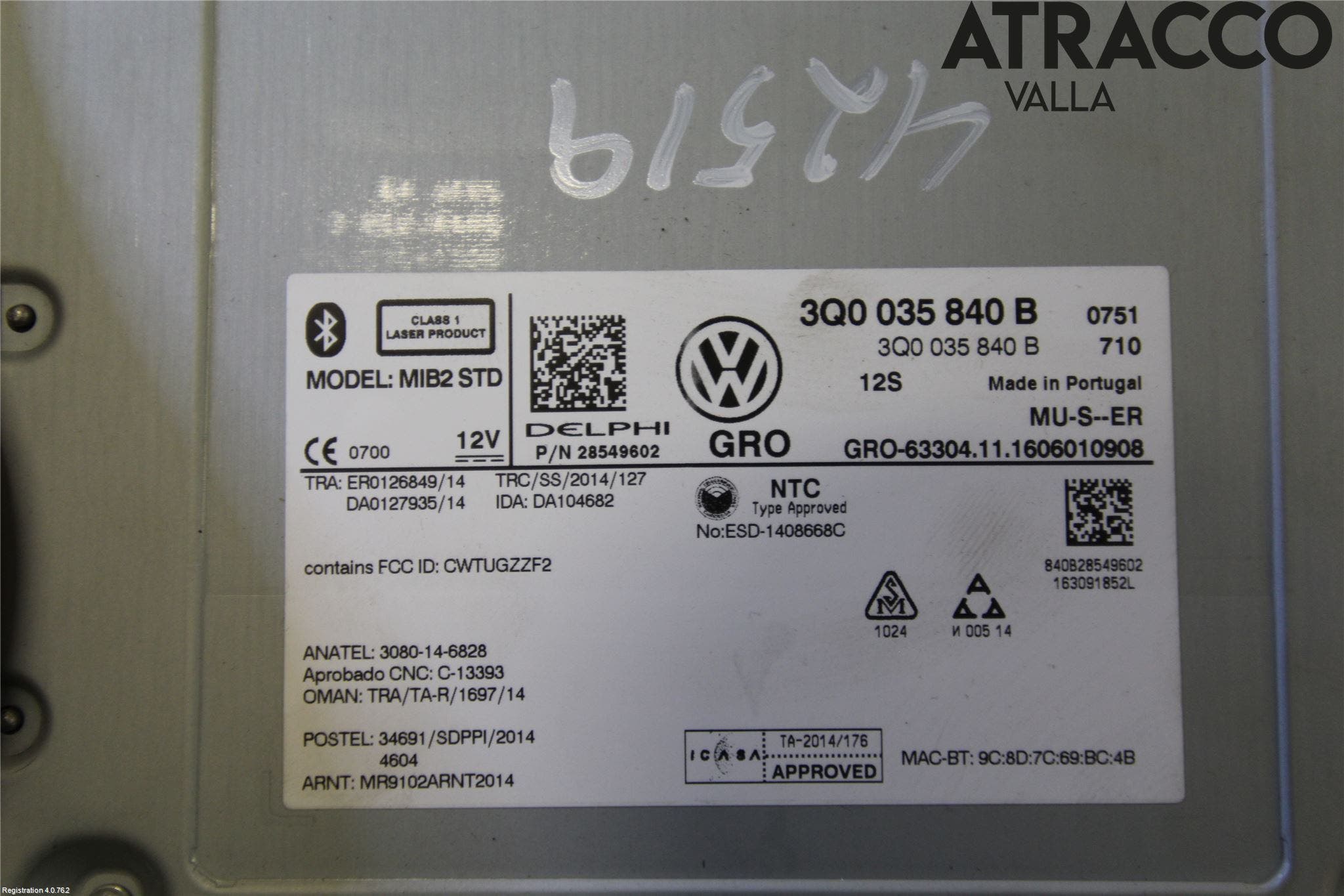 Volkswagen VW TIGUAN 16-24 Cd Radio - Multimediapanel