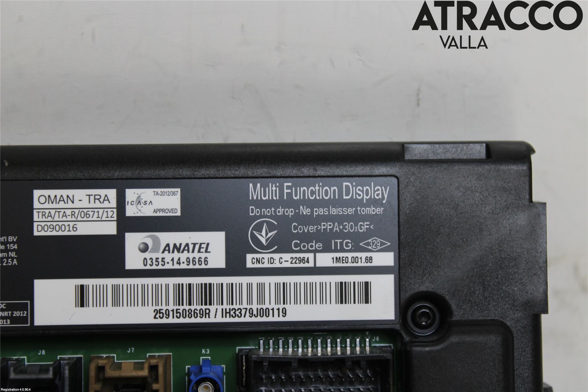 Nissan NV250 20-22 Multifunktionsdisplay