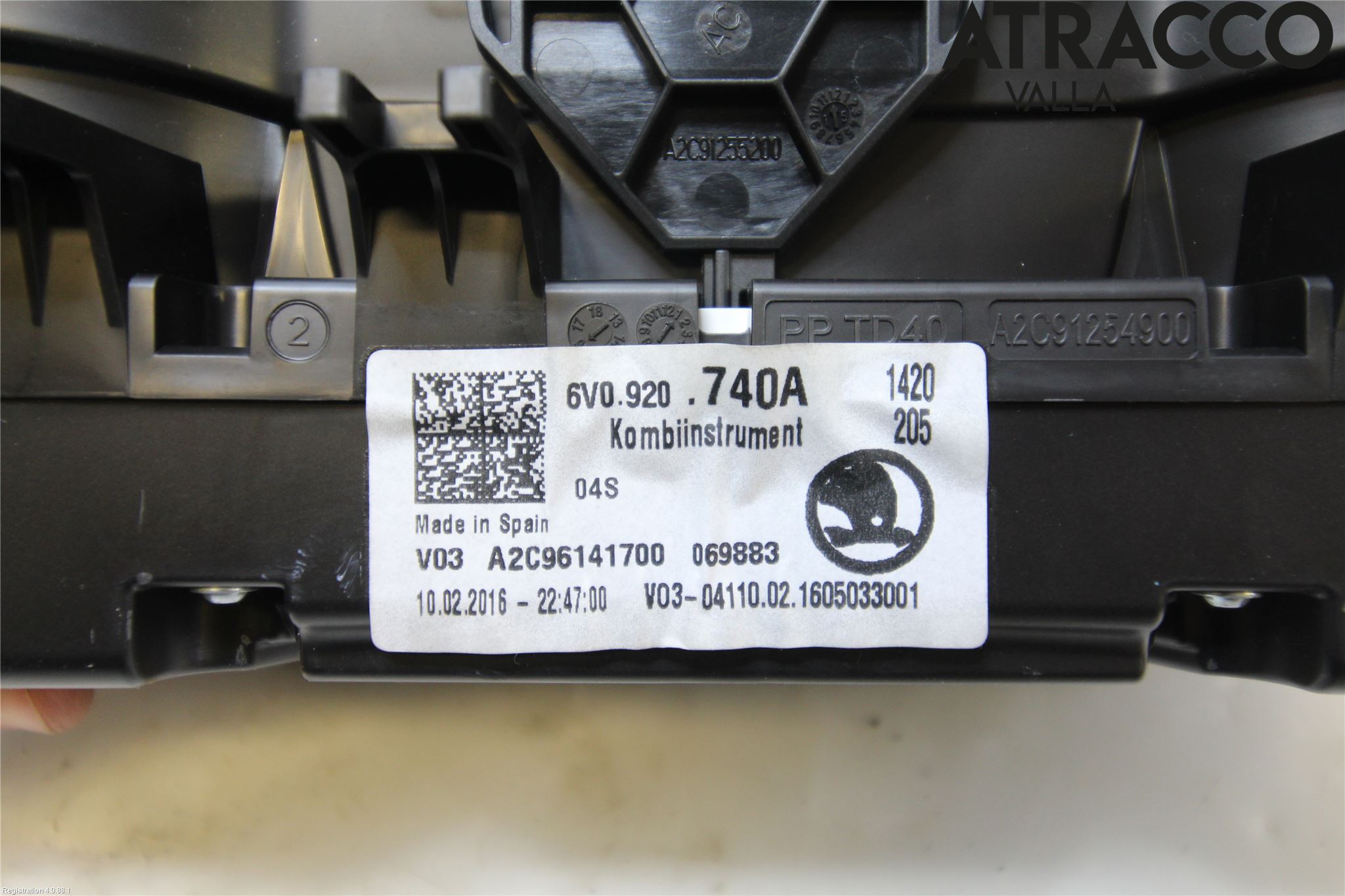 Skoda FABIA 15-21 Instrument Komb