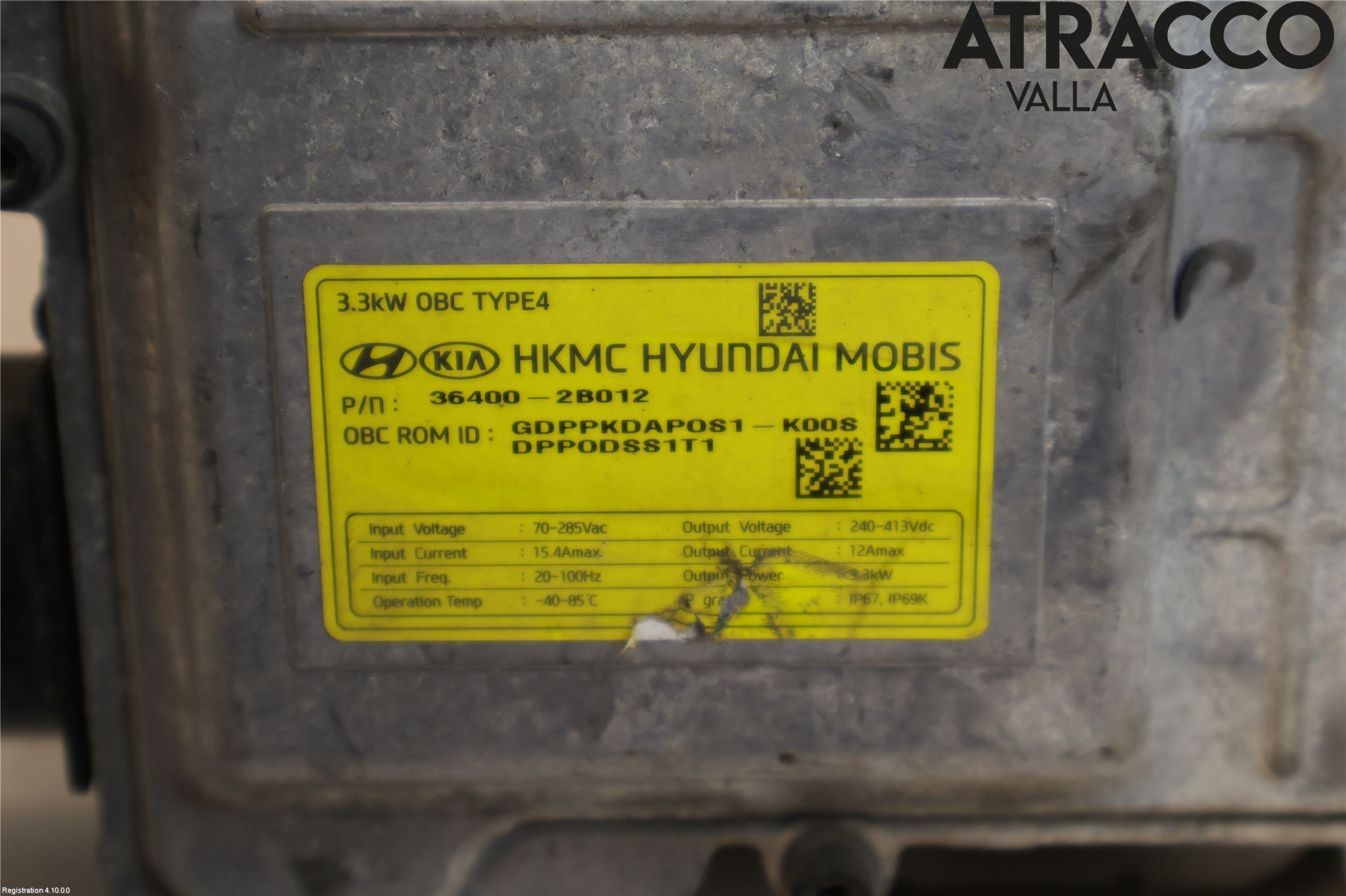 Kia NIRO (DE) 17-22 Batteriladdare Högspänning