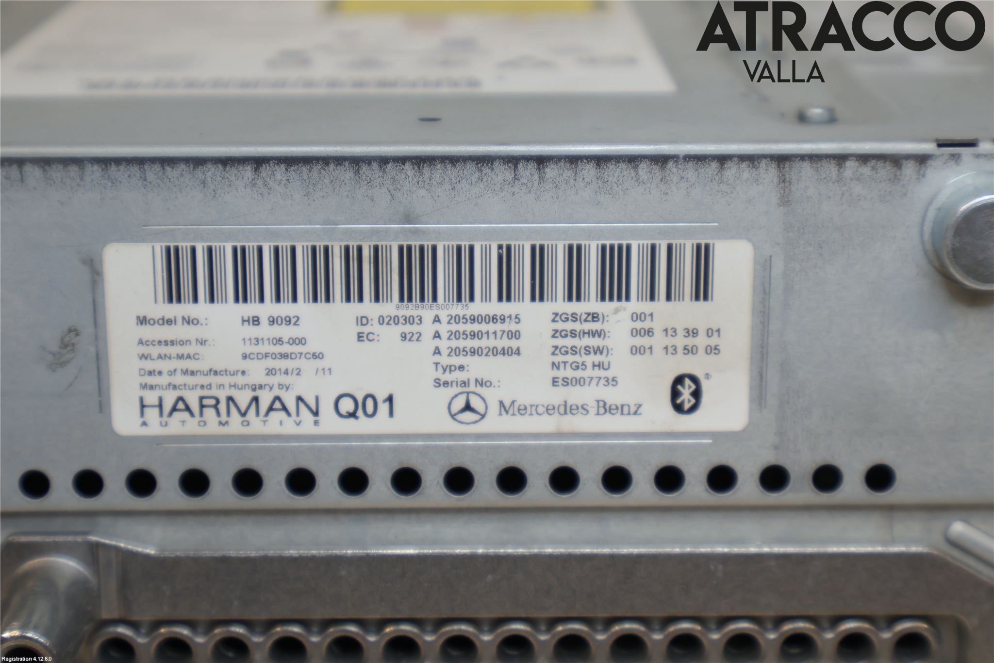 Mercedes-Benz MB C-KLASS (W205) 14-21 Cd Radio - Multimediapanel
