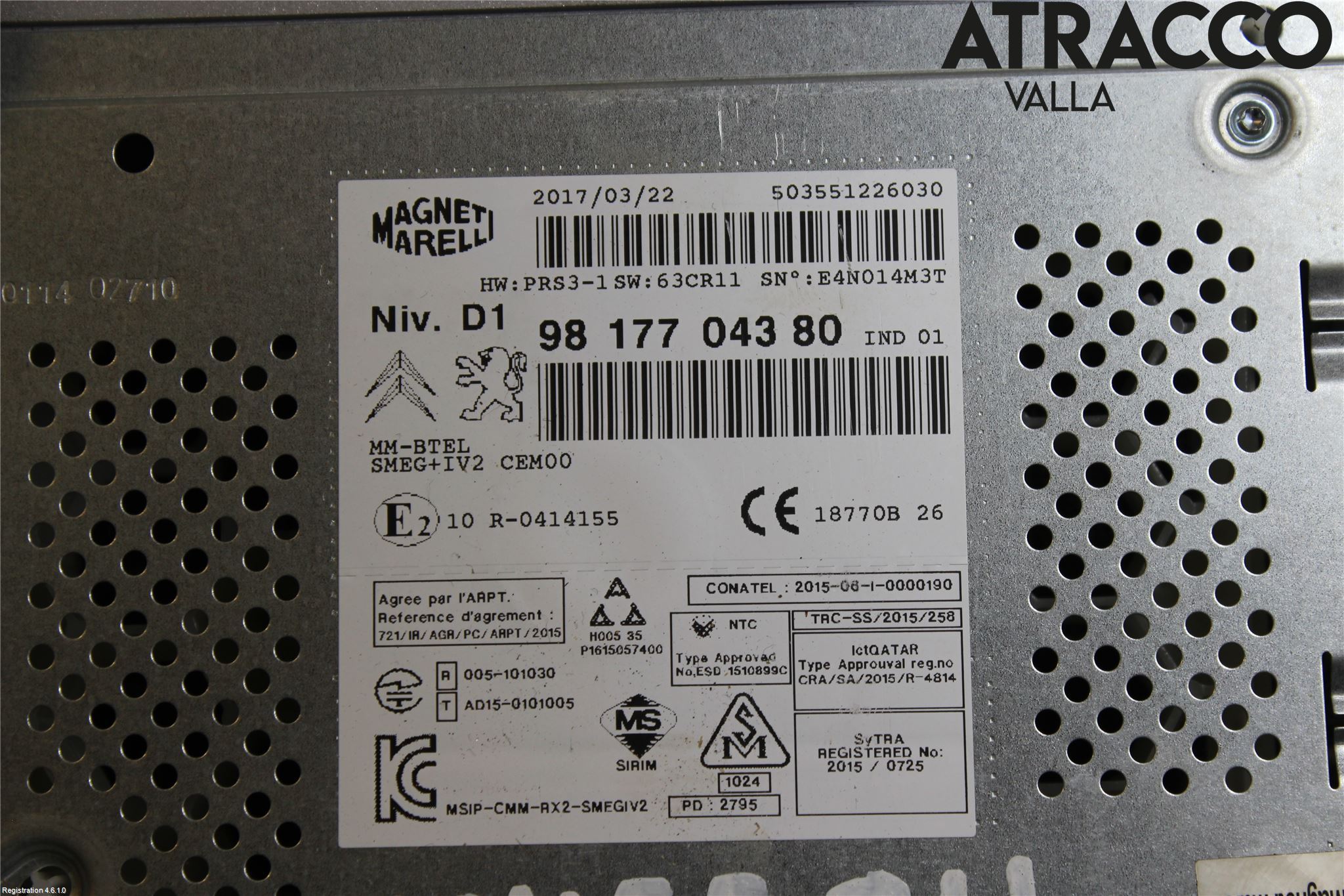 Peugeot PARTNER 16-18 Cd Radio - Multimediapanel