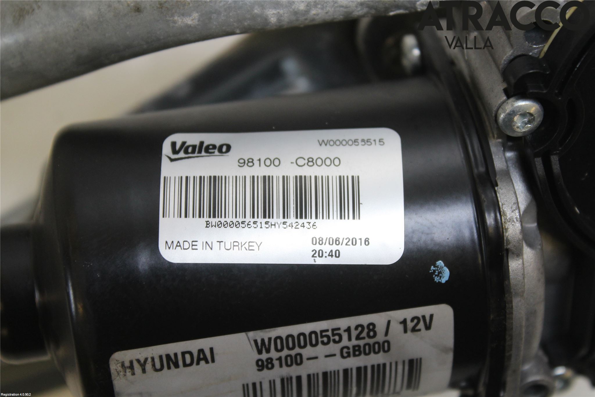 Hyundai i20 GB 15-20 Torkarmotor Vindruta