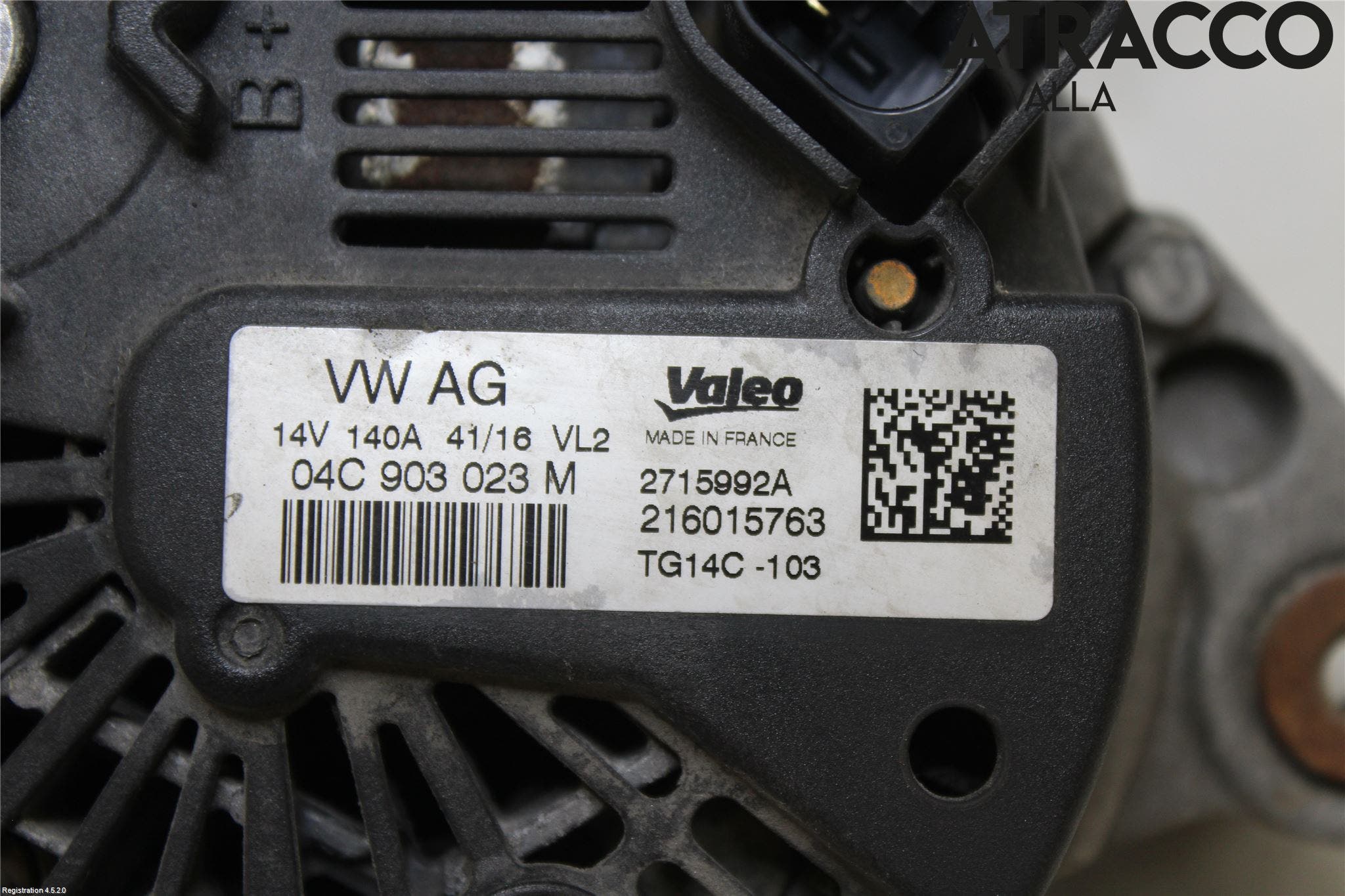 Volkswagen VW GOLF / E-GOLF VII 13-20 Generator