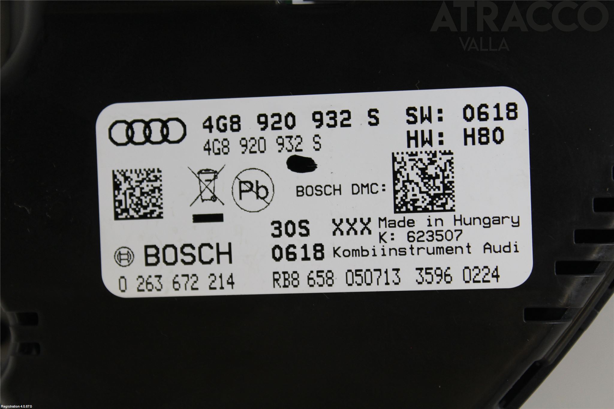 Audi A6/S6 4G 11-18 Instrument Komb