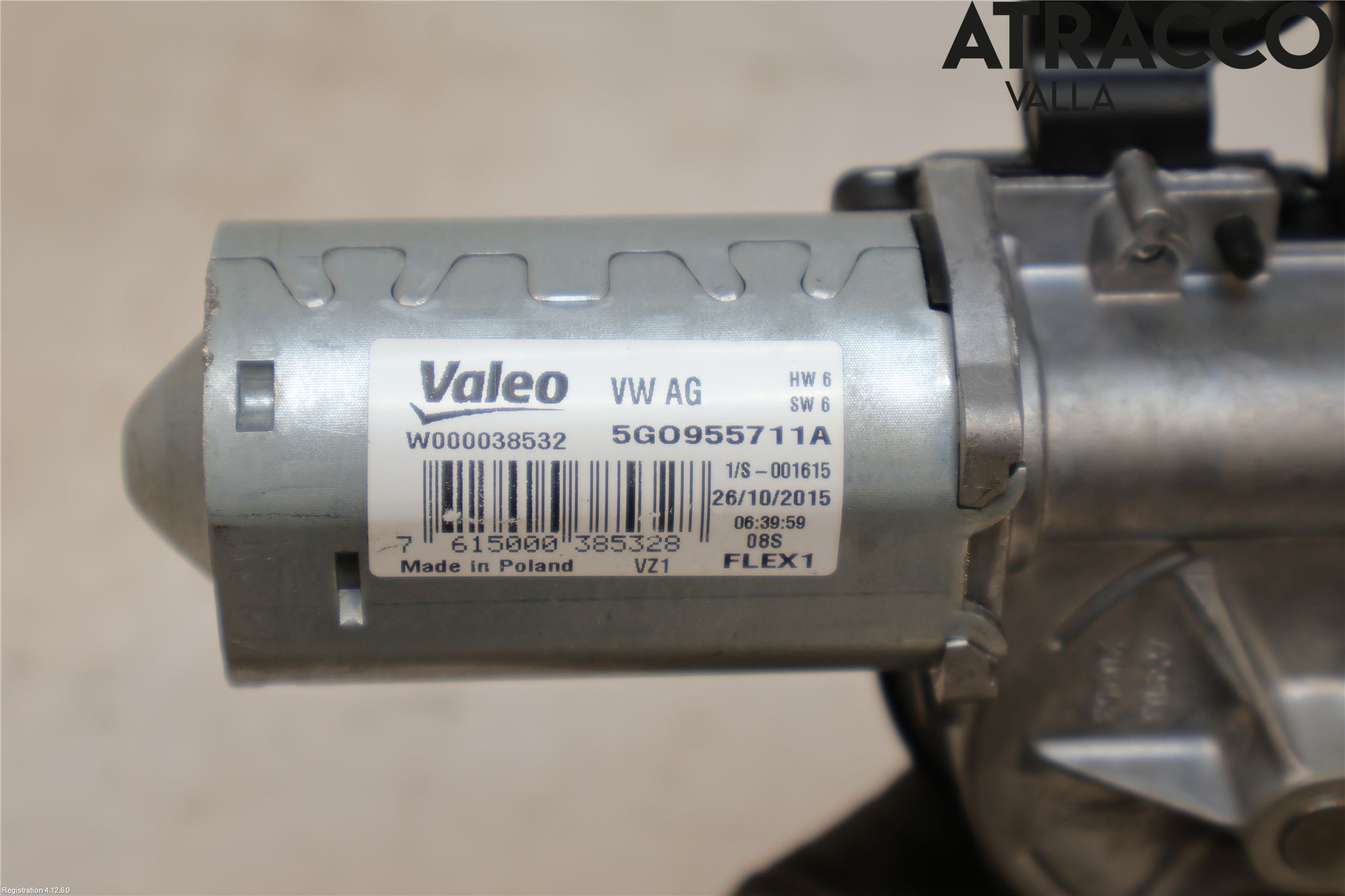 Volkswagen VW PASSAT 15-19 Torkarmotor Baklucka