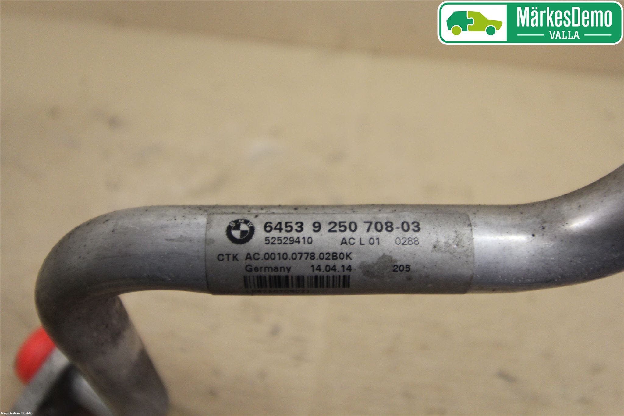 BMW 5 F10/F11/F18 09-17 Ac Slang-Rör