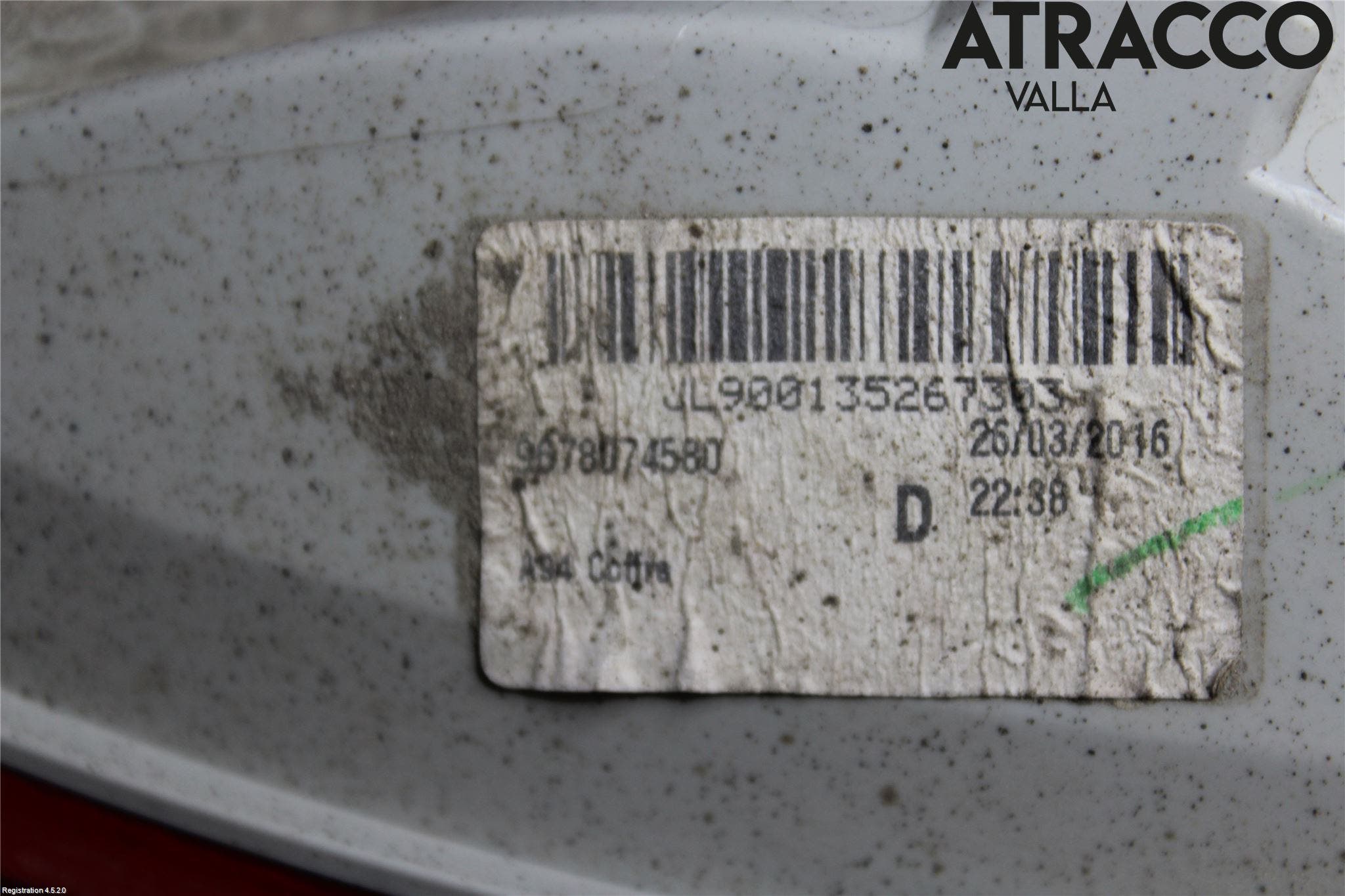 Peugeot 2008 13-20 Bakljus Lucka Hö