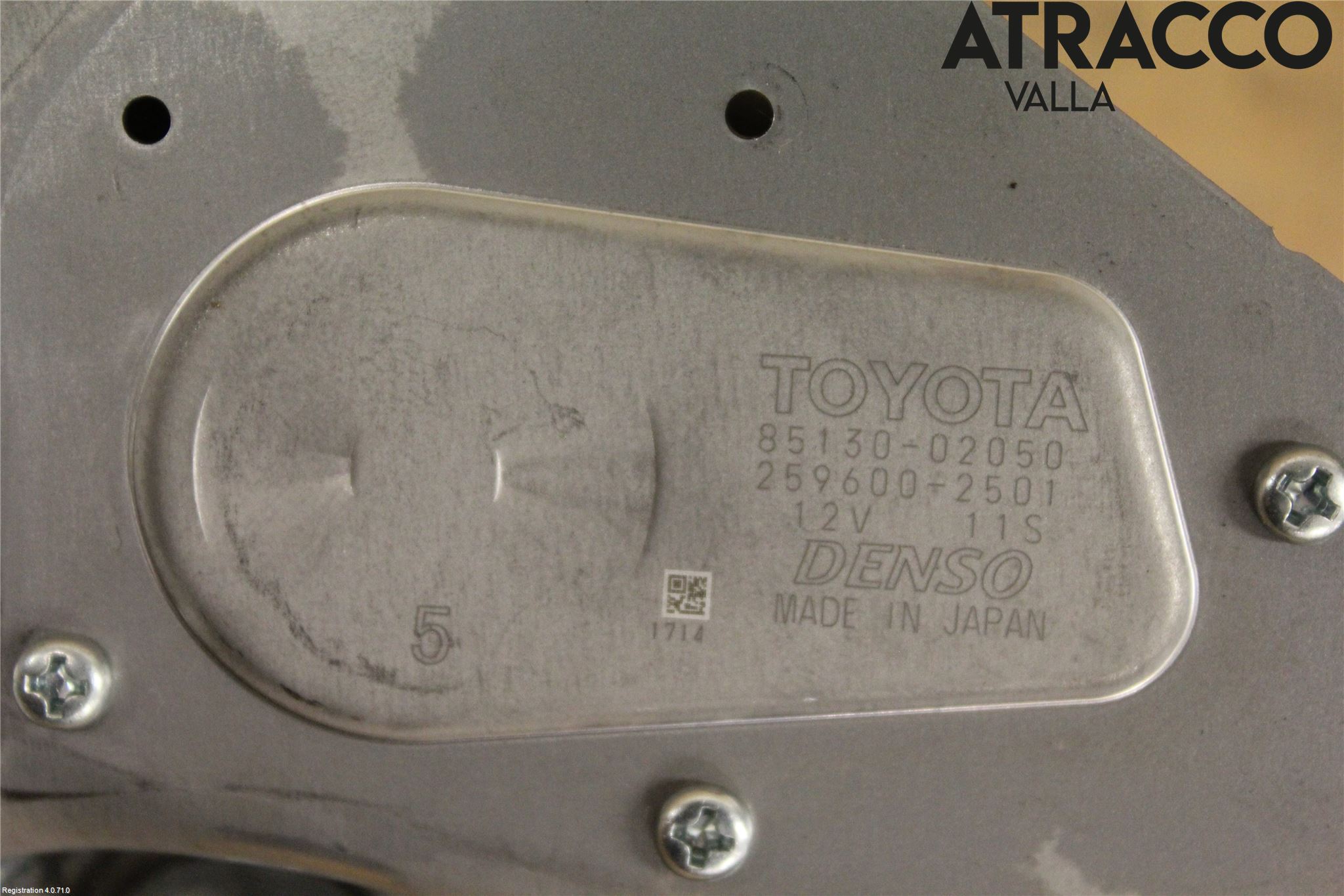 Toyota AURIS 13-19 Torkarmotor Baklucka