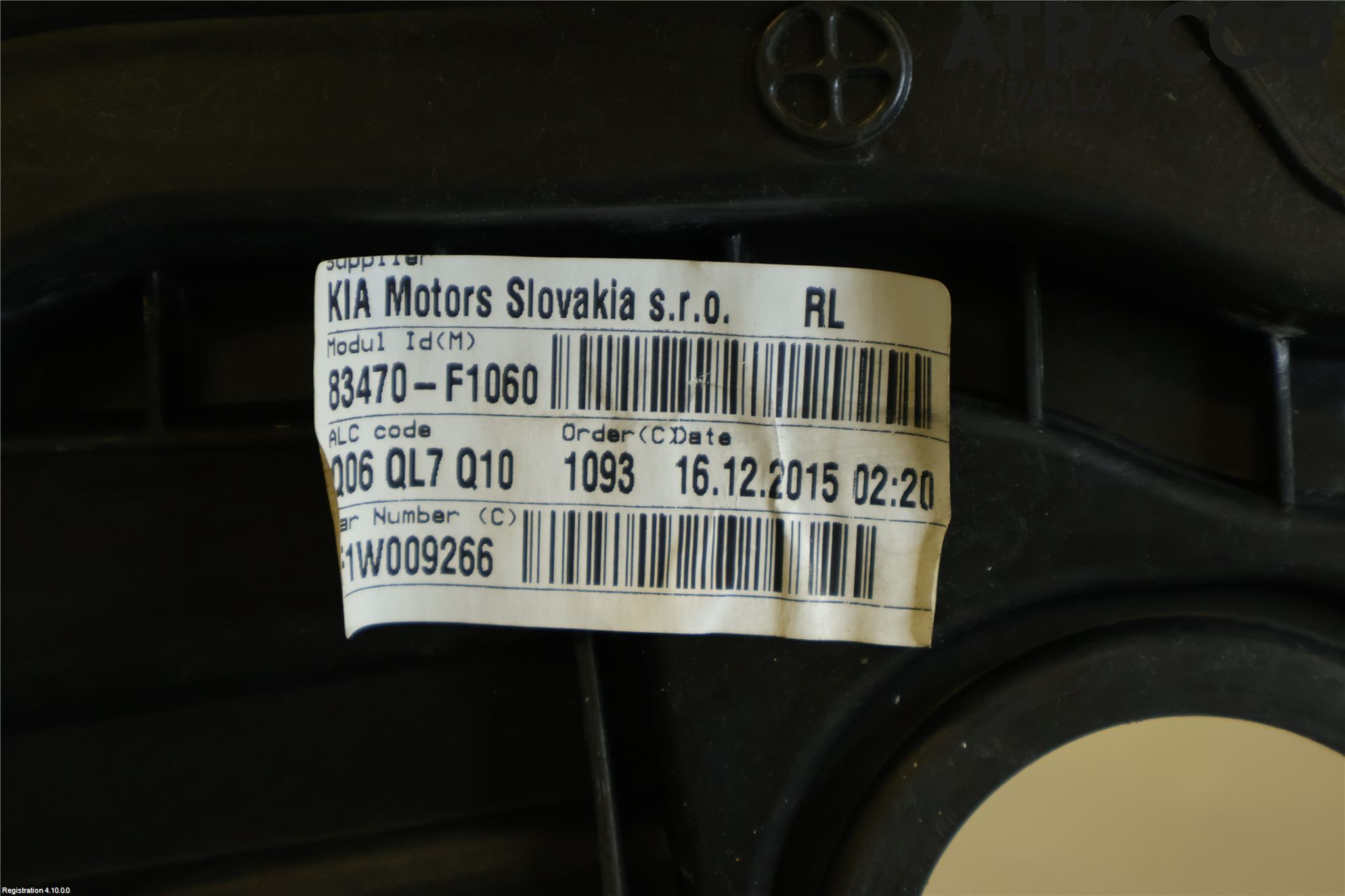 Kia SPORTAGE (QL) 16-21 Fönsterhissmekanism