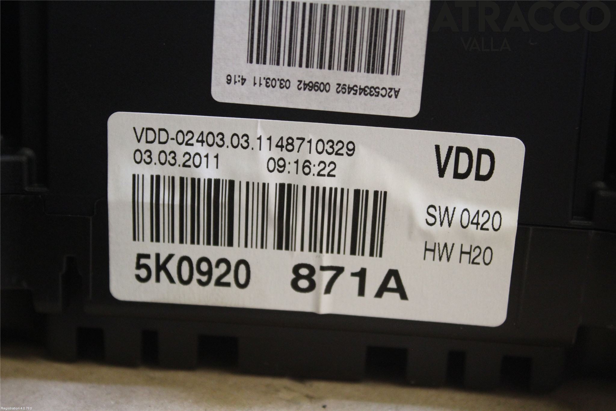 Volkswagen VW GOLF VI 09-13 Instrument Komb