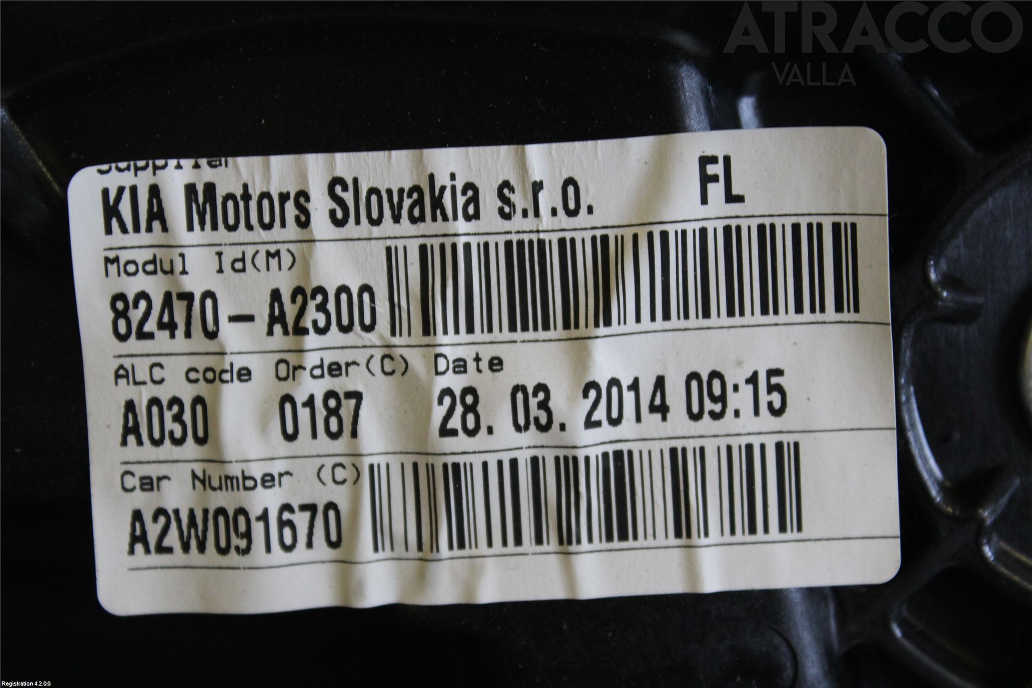 Kia CEED 12-18 Fönsterhissmekanism
