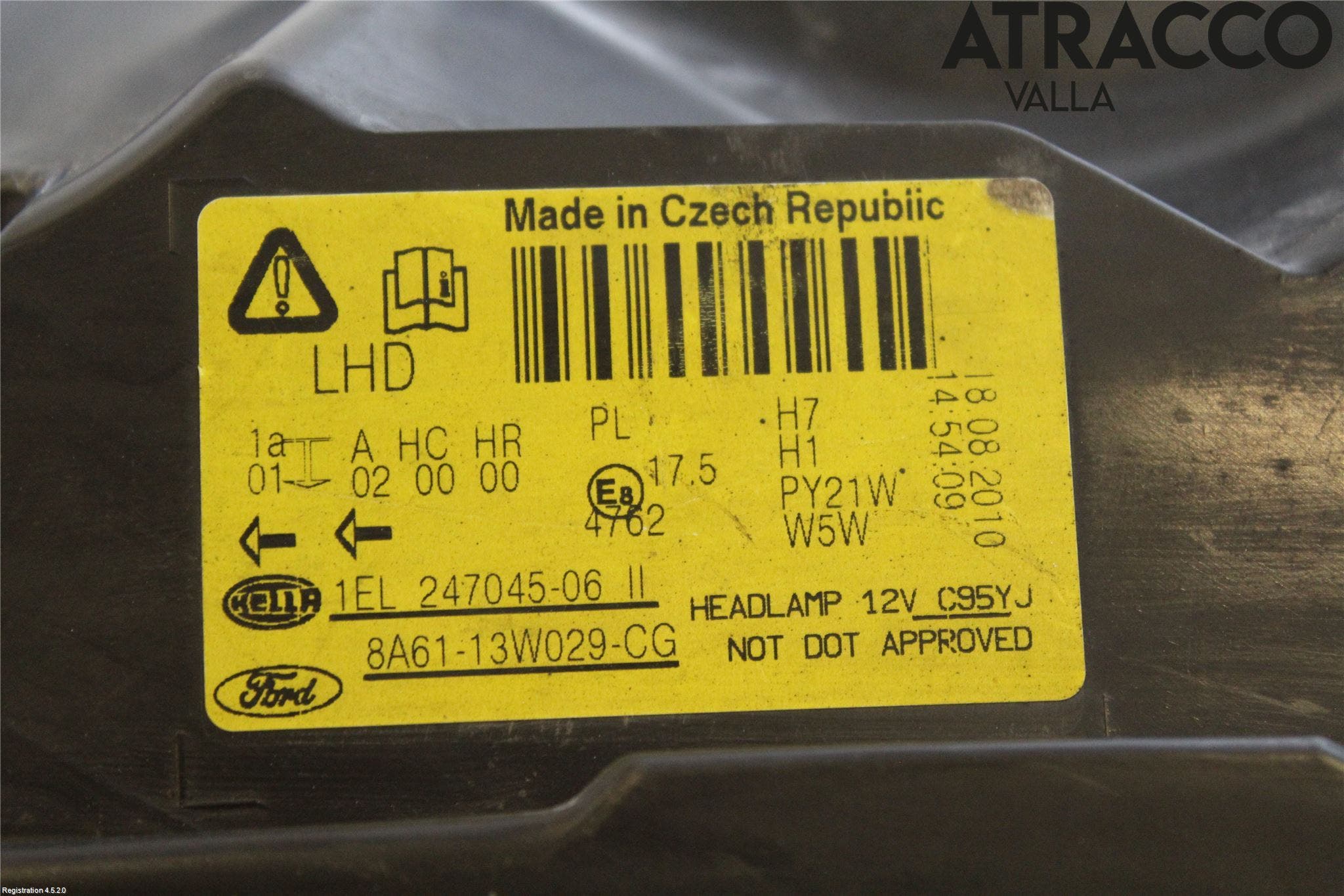 Ford FIESTA 09-12 Strålkastare Höger