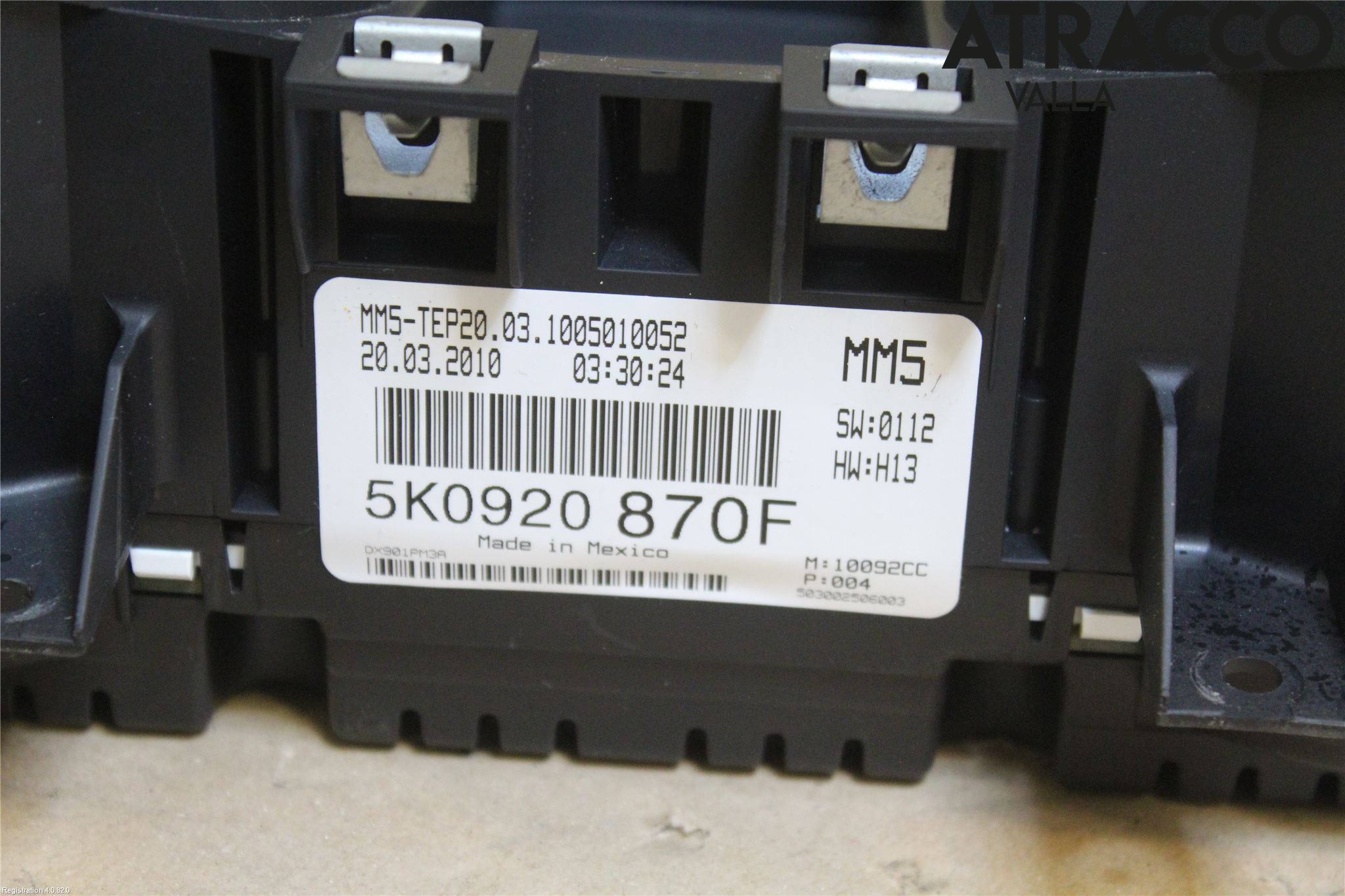 Volkswagen VW GOLF VI 09-13 Instrument Komb