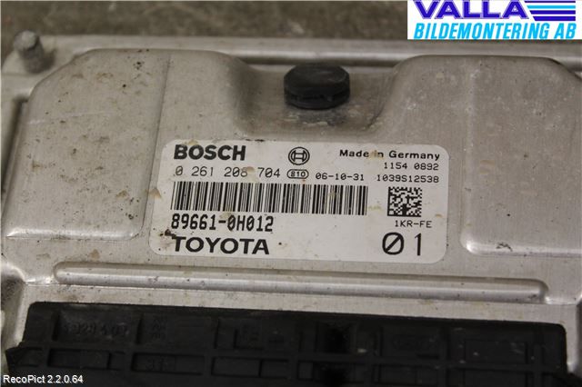 Toyota AYGO 06-14 Styrenhet Insprut Bensin