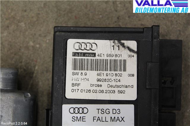 Audi A8/S8 4E  02-09 Fönsterhissmotor