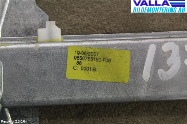 Peugeot 207 Fönsterhissmekanism