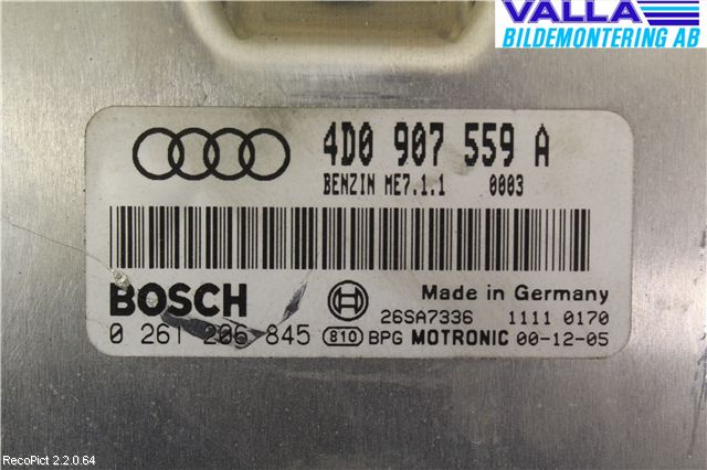 Audi A6/S6     97-05 Styrenhet Insprut Bensin