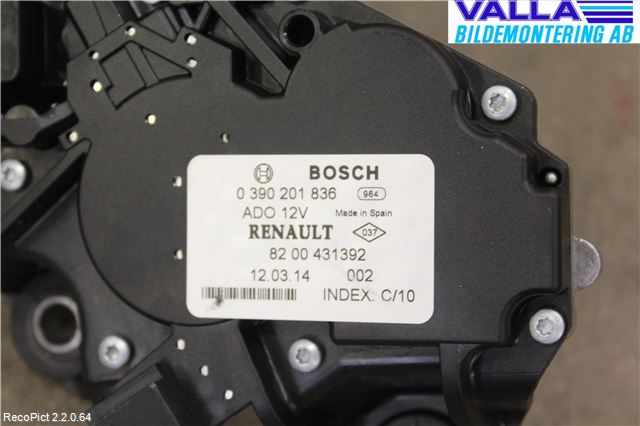 Renault KANGOO II 08-14 Torkarmotor Baklucka