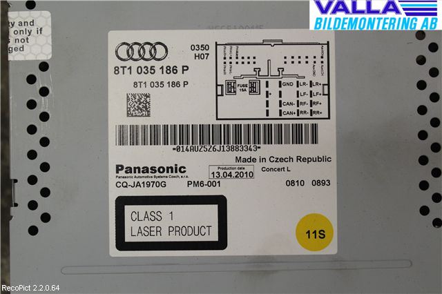 Audi A5 07-16 Cd Radio - Multimediapanel