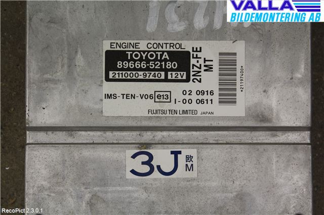 Toyota YARIS VERSO P1 00-05 Styrenhet Insprut Bensin