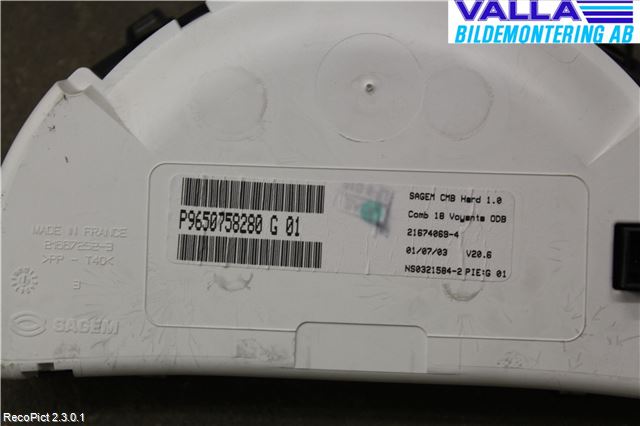 Citroen C2 Instrument Komb