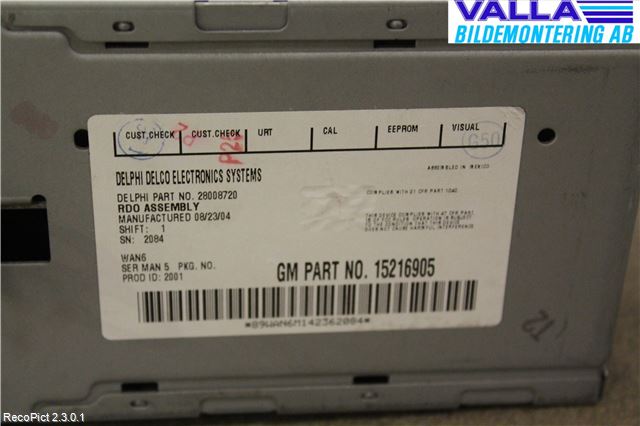 Chevrolet COLORADO Cd Radio - Multimediapanel