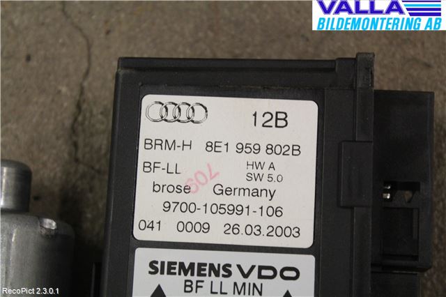 Audi A4/S4 01-05 Fönsterhissmotor