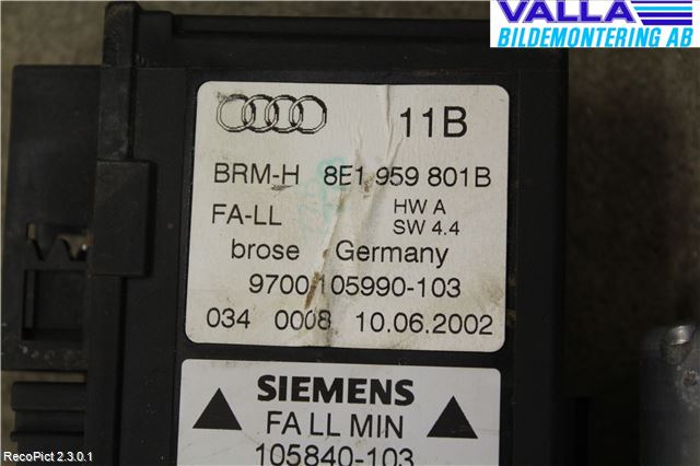 Audi A4/S4 01-05 Fönsterhissmotor