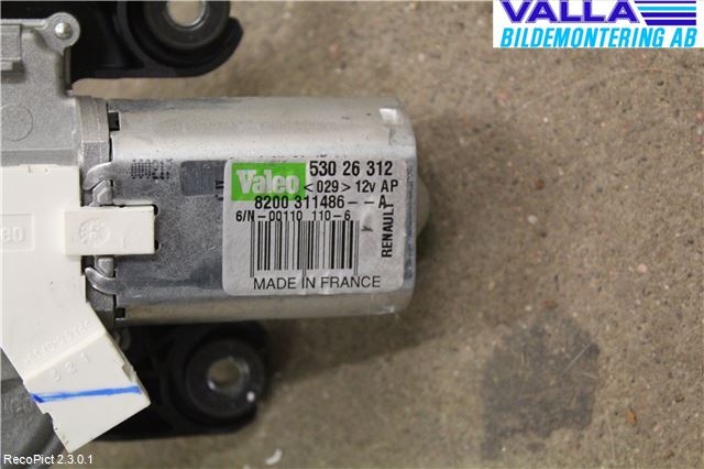 Renault CLIO III  06-09 Torkarmotor Baklucka