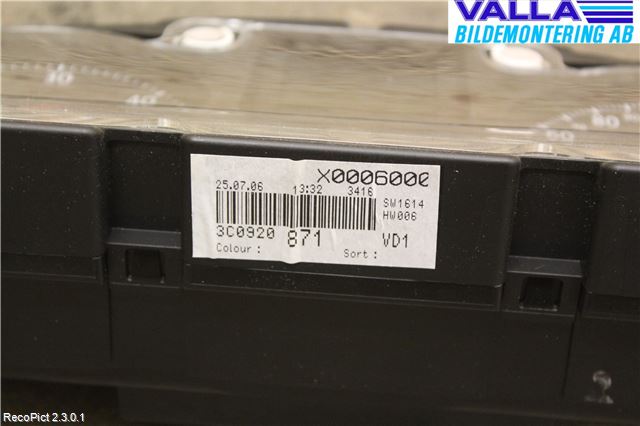 Volkswagen VW PASSAT 05-11 Instrument Komb