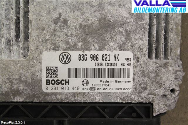 Volkswagen VW PASSAT 05-11 Styrenhet Inspump Diesel