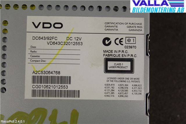 Subaru FORESTER SG 06- Cd Radio - Multimediapanel