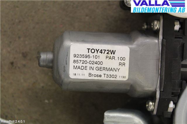 Toyota AURIS 10-12 Fönsterhiss El Kompl