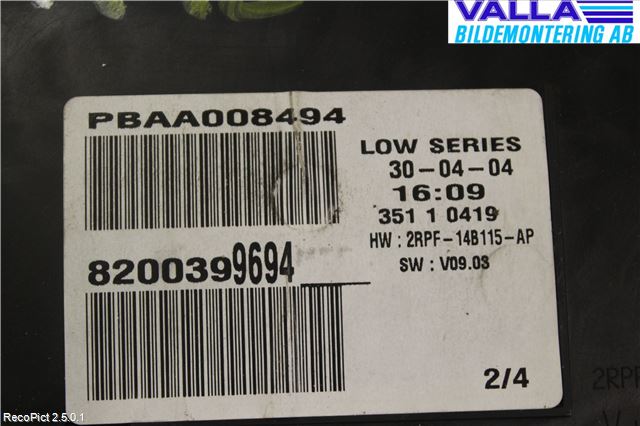 Renault MÉGANE II  03-05 Instrument Komb