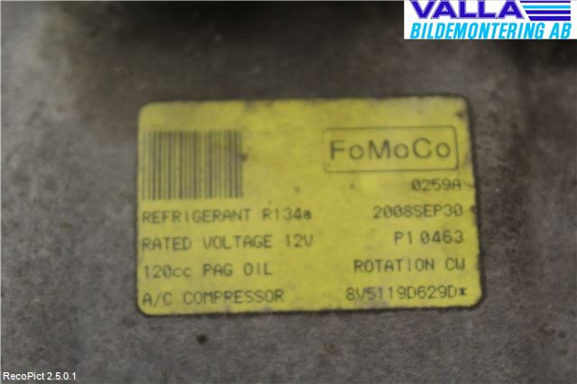 Ford FIESTA 09-12 Ac Kompressor