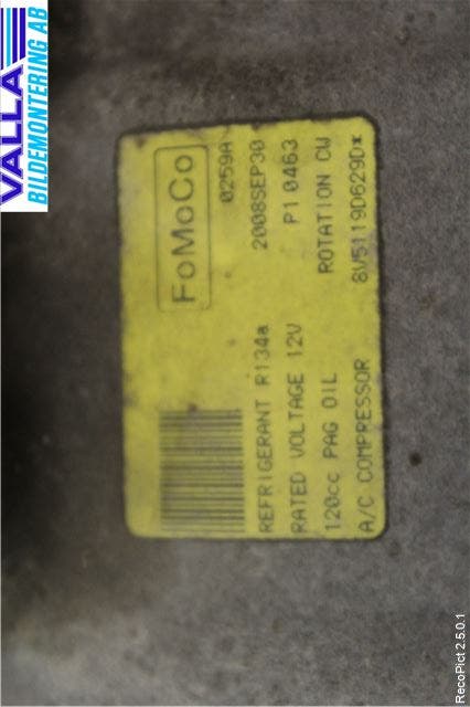 Ford FIESTA 09-12 Ac Kompressor