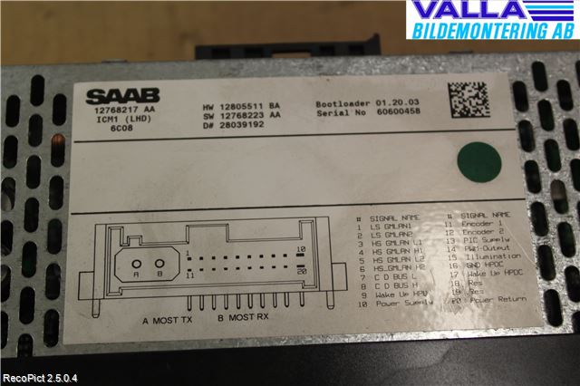 Saab 9-3 VER 2 Radio Övrigt
