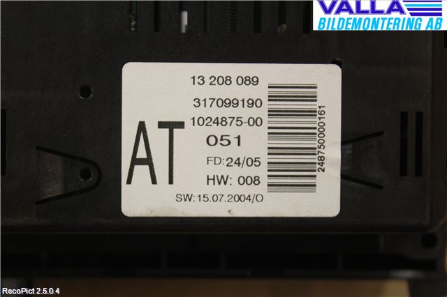 Opel ASTRA H 04-12 Multifunktionsdisplay