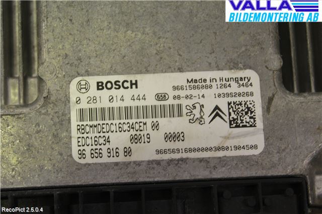 Peugeot BIPPER Styrenhet Inspump Diesel