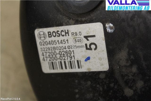 Toyota AURIS 10-12 Bromsservo